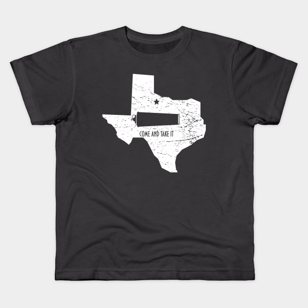 Come and Take it Gonzales Battle Texas Flag Kids T-Shirt by tatadonets